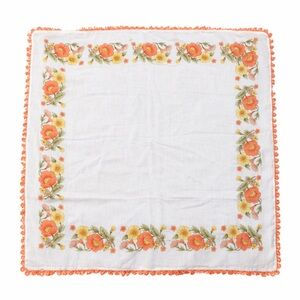 Turkish Oya Lace Floral Yazma Headscarf Handmade Crochet Trim Vintage Trim